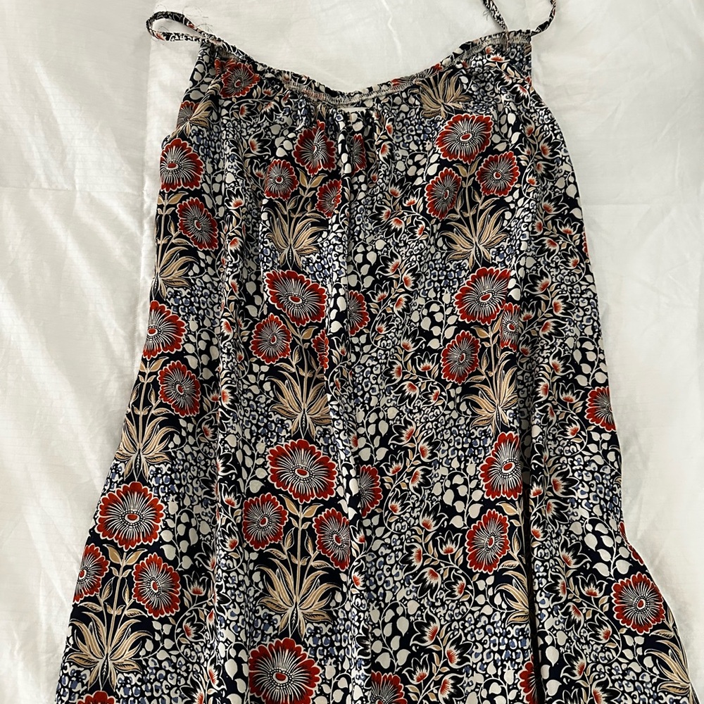 bishop + young Navy Floral Maxi jumpsuit with Rust Accents - Picture 5 of 7